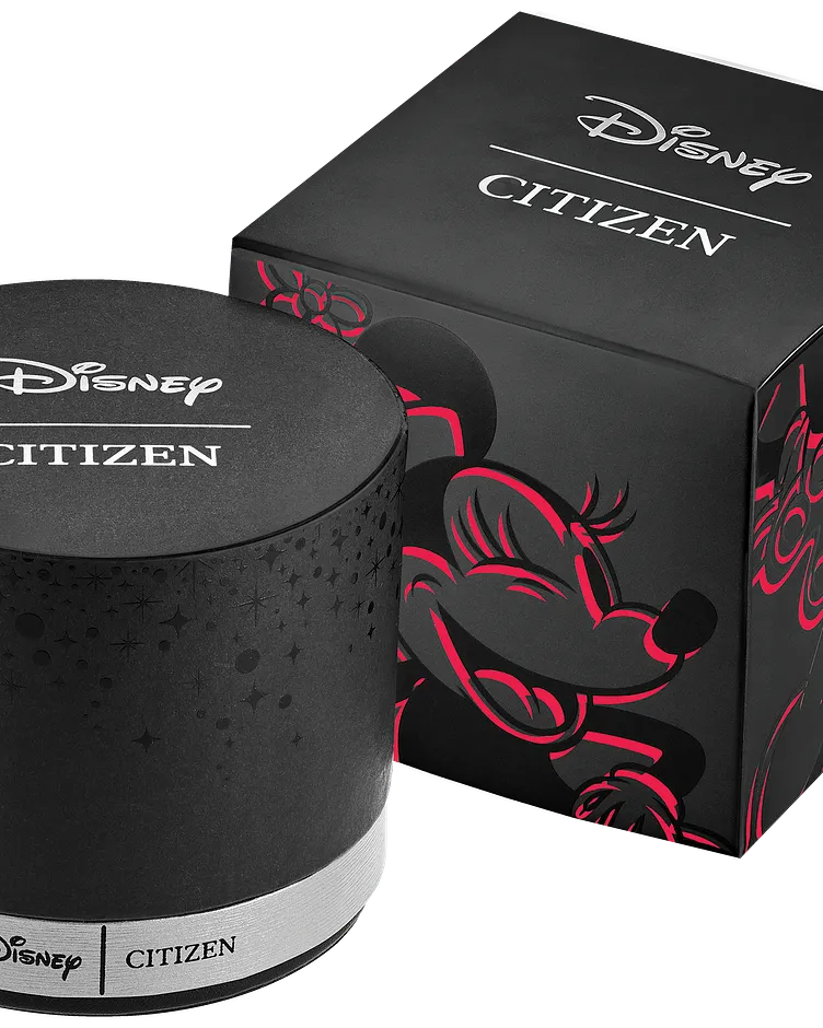 Minnie Mouse Silver-Tone Dial Stainless Steel & Silicone Bracelet Minnie Mouse Silver-Tone Dial Stainless Steel & Silicone Bracelet